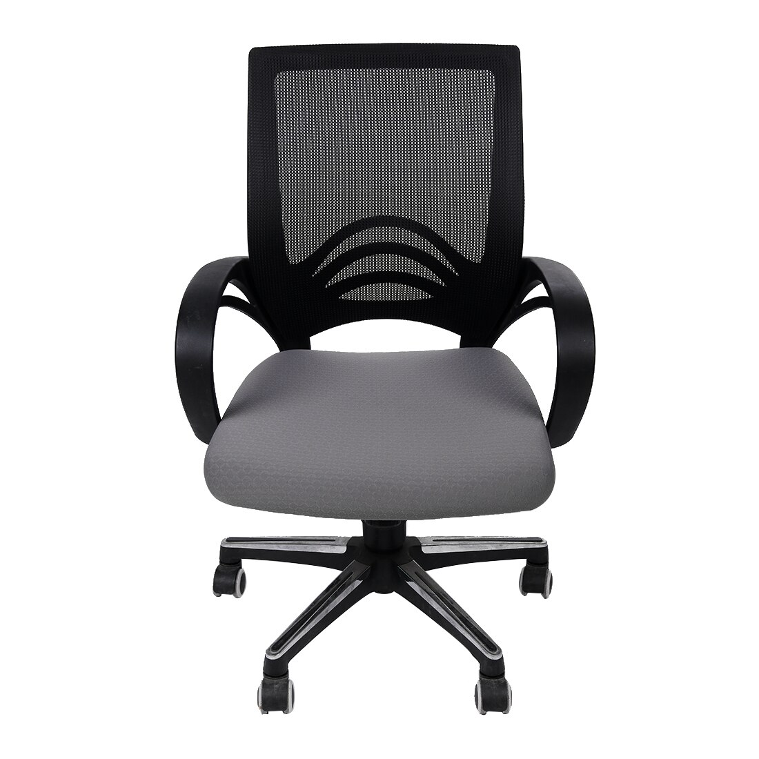 Housse de chaise élastique | Couleur unie, housse extensible pour cuisine bureau, protection de siège, étui pour salle à manger et ordinateur salon: Light Gray / L