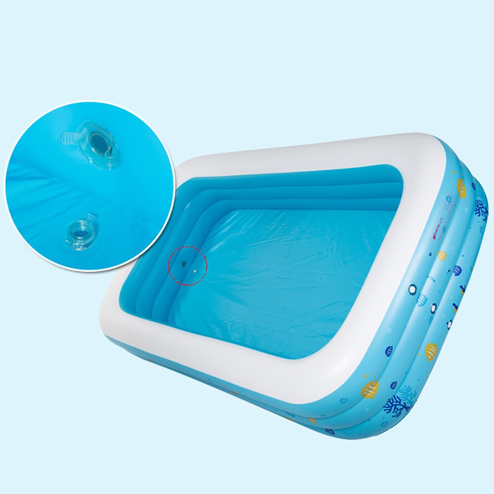 Large Inflatable Swimming Pool Center Lounge Family Kids Water Play Fun Backyard Toy 130*90*50CM Party Toys Kids Adults 8.1A