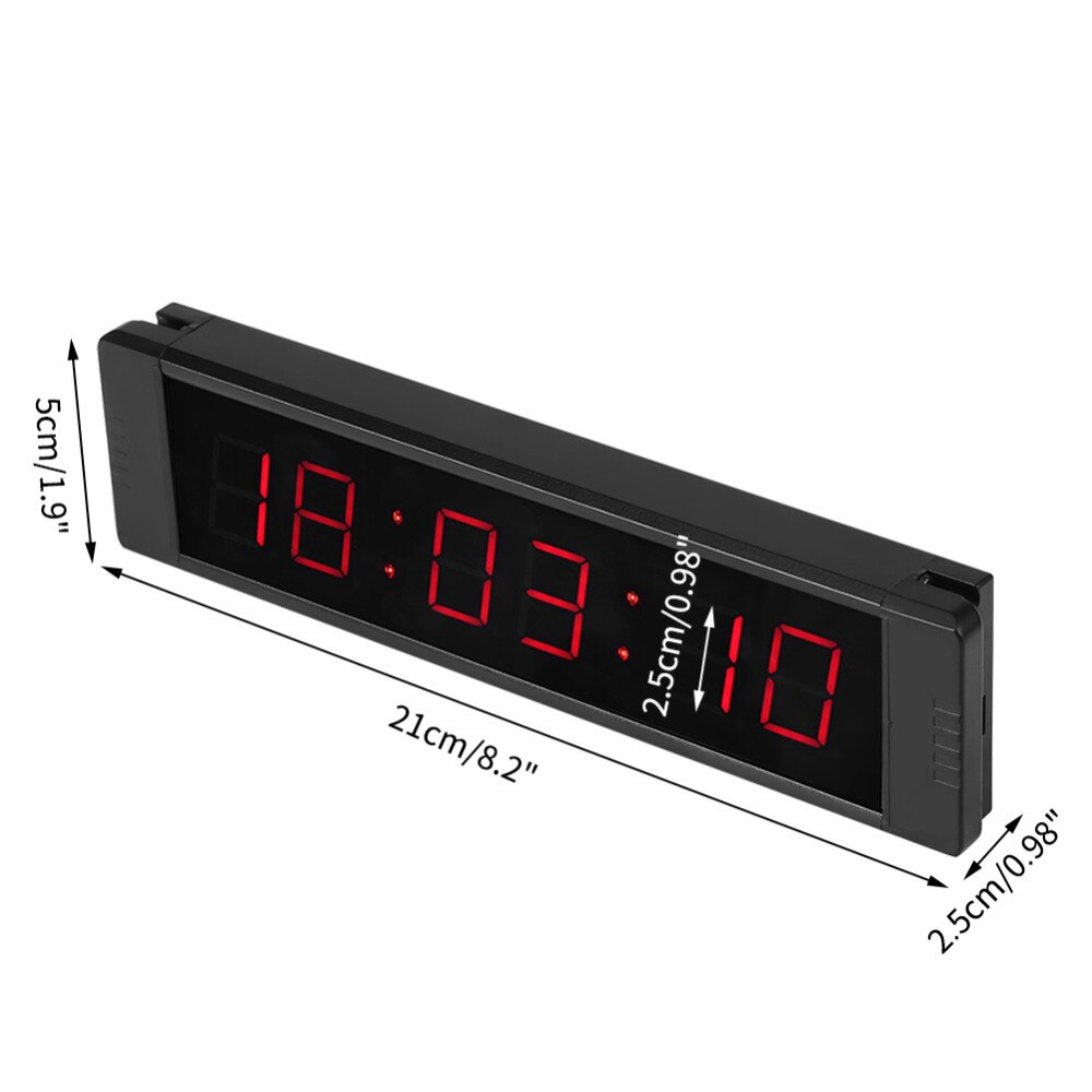 Reloj de pared con pantalla Digital LED, cronómetro electrónico de alta precisión con Control remoto GI6T-1R, para entrenamiento deportivo, gimnasio