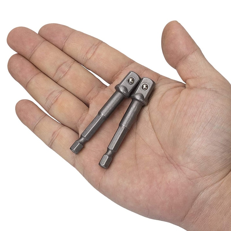 5 Pack 3/8 Inch(10Mm) Vierkante Socket Adapter Bit Set, impact Driver Power Bits Voor Automotive DIY-1/4 Hex Shank