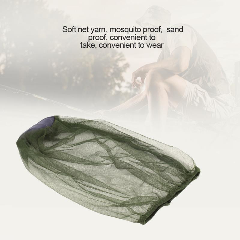 Berretti da pesca zanzara insetto insetto maglia testa rete protezione viso viaggi campeggio all'aperto cappuccio maschera parasole traspirante