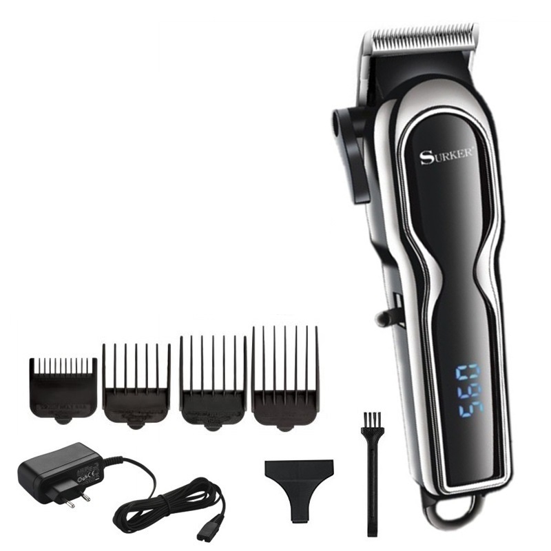 cordless Powerful hair clipper hair trimmer for men electric hair cutter hair cutting machine haircut adjustable: 4 guiding combs