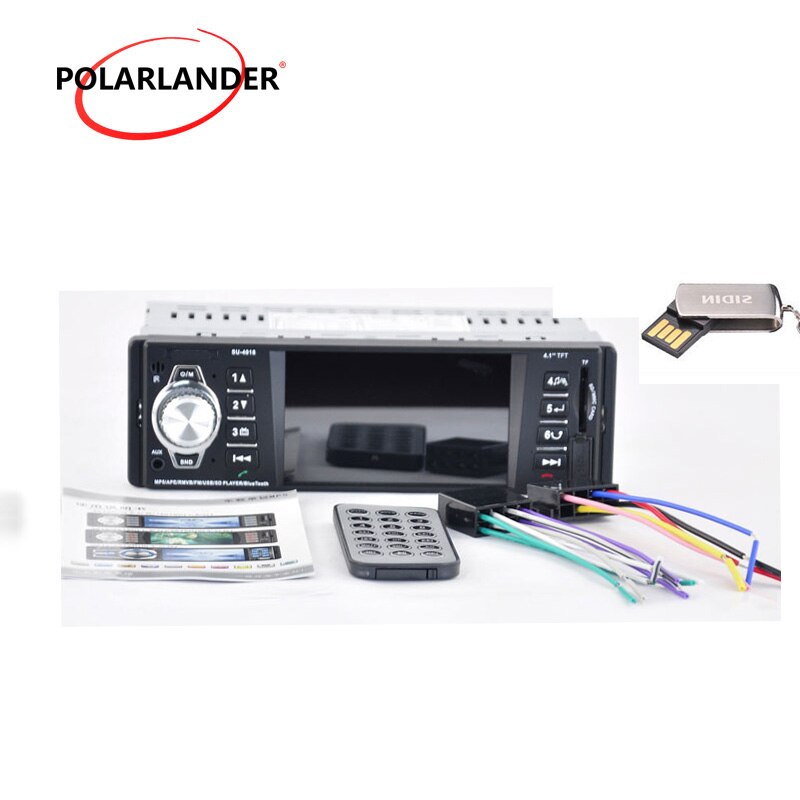 Car Audio Bluetooth AM FM Car Radio Stereo AUX-IN MP4 auto tapes Player FM USB SD 1 Din Remote Control Radio cassette player