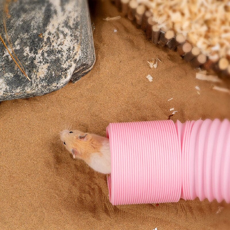 Trendy Funny Small Pet Hamster Tunnel Cage Toy Ferrets Rat Playing Hide Tube Indoor Training DIY Hideaway Pipeline Toys House