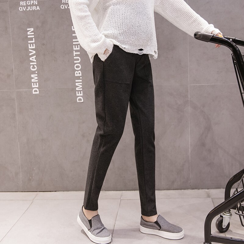 1091# Spring Thin Maternity Pants Elastic Waist Belly Straight Pants Clothes for Pregnant Women Pregnancy Harem Trousers