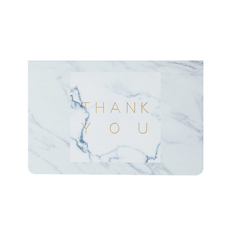 5Pcs Dank U Kaarten Marmer Vouwen Soort Buisness Zegen Wenskaarten Wedding Party Uitnodigingen Verjaardag Lege Cards: Thank You