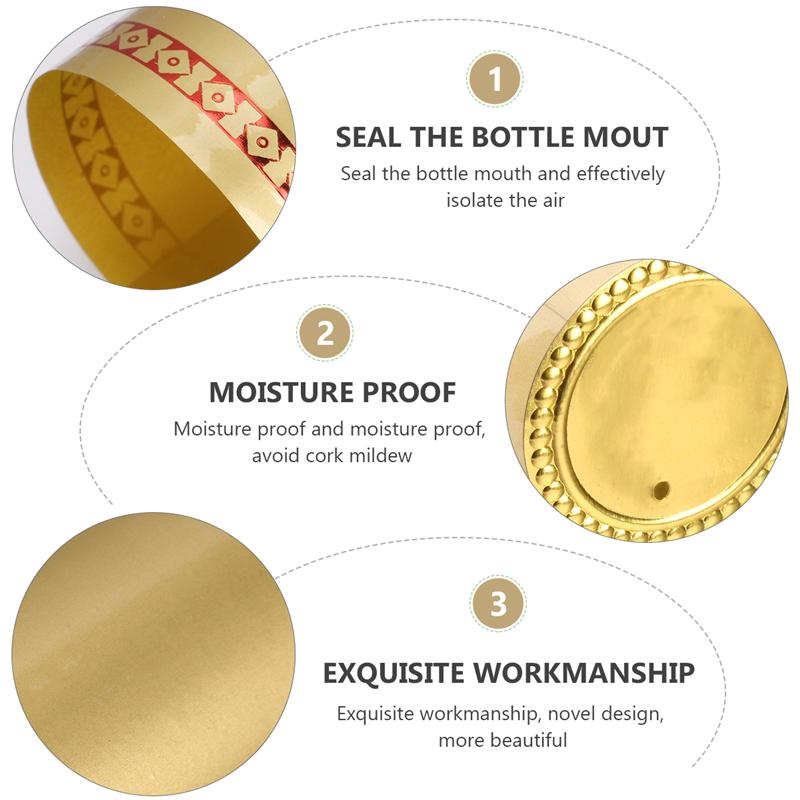 100pcs 33mm Wine Bottle Shrink Capsule Heat Shrink Capsules Wine Heat Shrinkable Cap Shrink Film Wrap For Straight Mouth Bottle