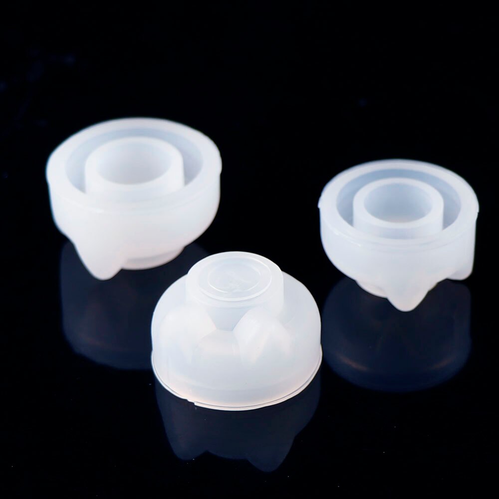 3pc katt diamant platt formad ring hängande diy silikonform diy fyllning epoxiharts för smycken gör harts formar