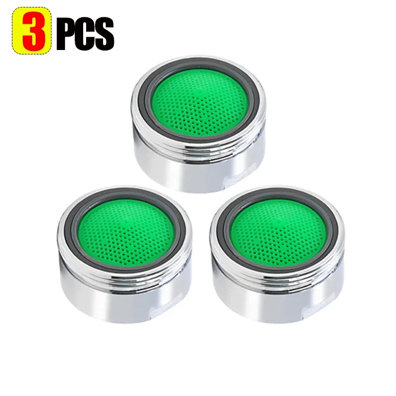 Aireadores de grifo de 20/1 Uds., grifo de ahorro de agua, boquilla de inserción, grifos de rosca, filtro de burbujeador reemplazable, coladores de grifo de cocina y baño: YELLOW