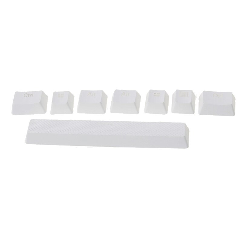 8 keys/Pack 6.5u Space Bar PBT Keycaps Double Shot Keycaps For Corsair STRAFE K65 K70 K95 Mechanical Keyboard Keycap: White