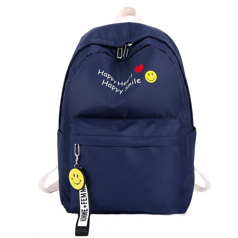 Waterproof Women Bagpack Printing School Bags for Teenage Girls Knapsack Female Plecak Travel Daily Mochila Bolsas Escolar: Blue