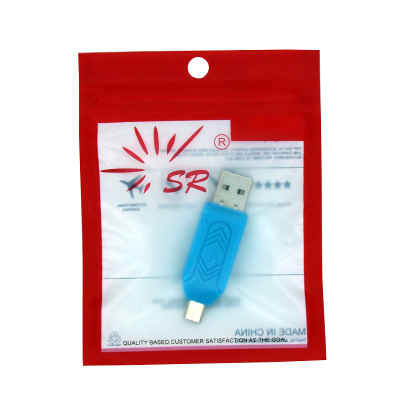 SR 2 in 1 Cellphone OTG Card Reader Adapter with Micro USB TF/SD Card Port Phone Extension Headers