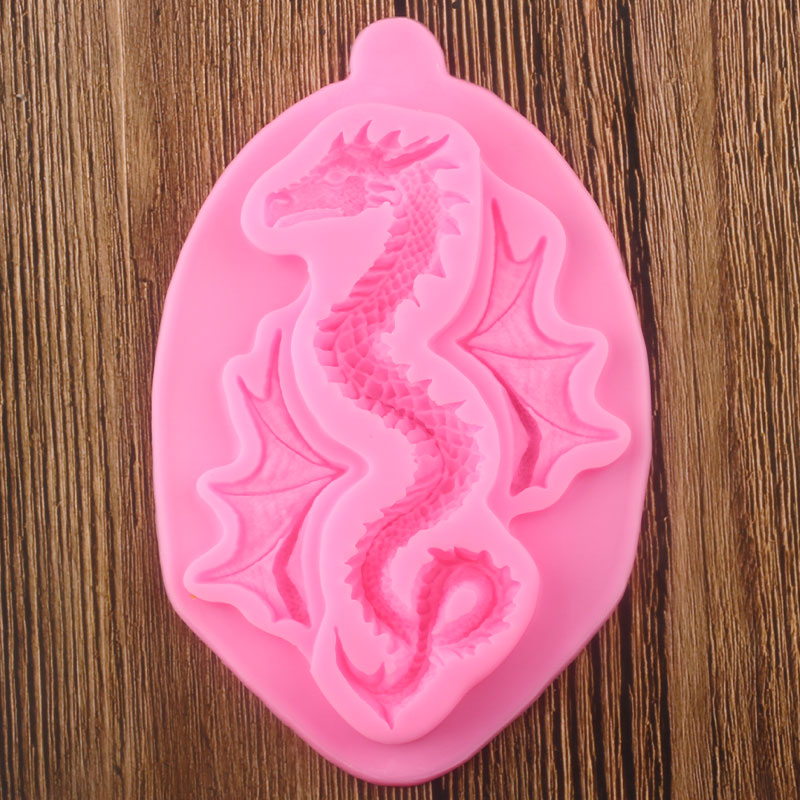 3D Dragon Silicone Molds DIY Baby Birthday Fondant Cake Decorating Tools Candy Clay Chocolate Gumpaste Moulds