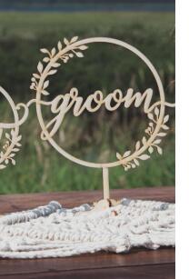 Sweetheart table decor, Wedding decor, Wedding sign, Bride and Groom Sign, Rustic wedding decor, Wedding: no3 / 15cm