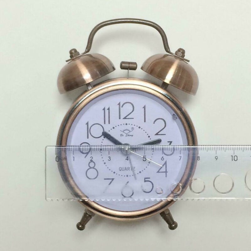 Classic Retro Alarm Clock Silent Non Ticking Twin Bell Alarm Clock Movement Bedside with Night Light Loud Alarm Clock Desk Clock