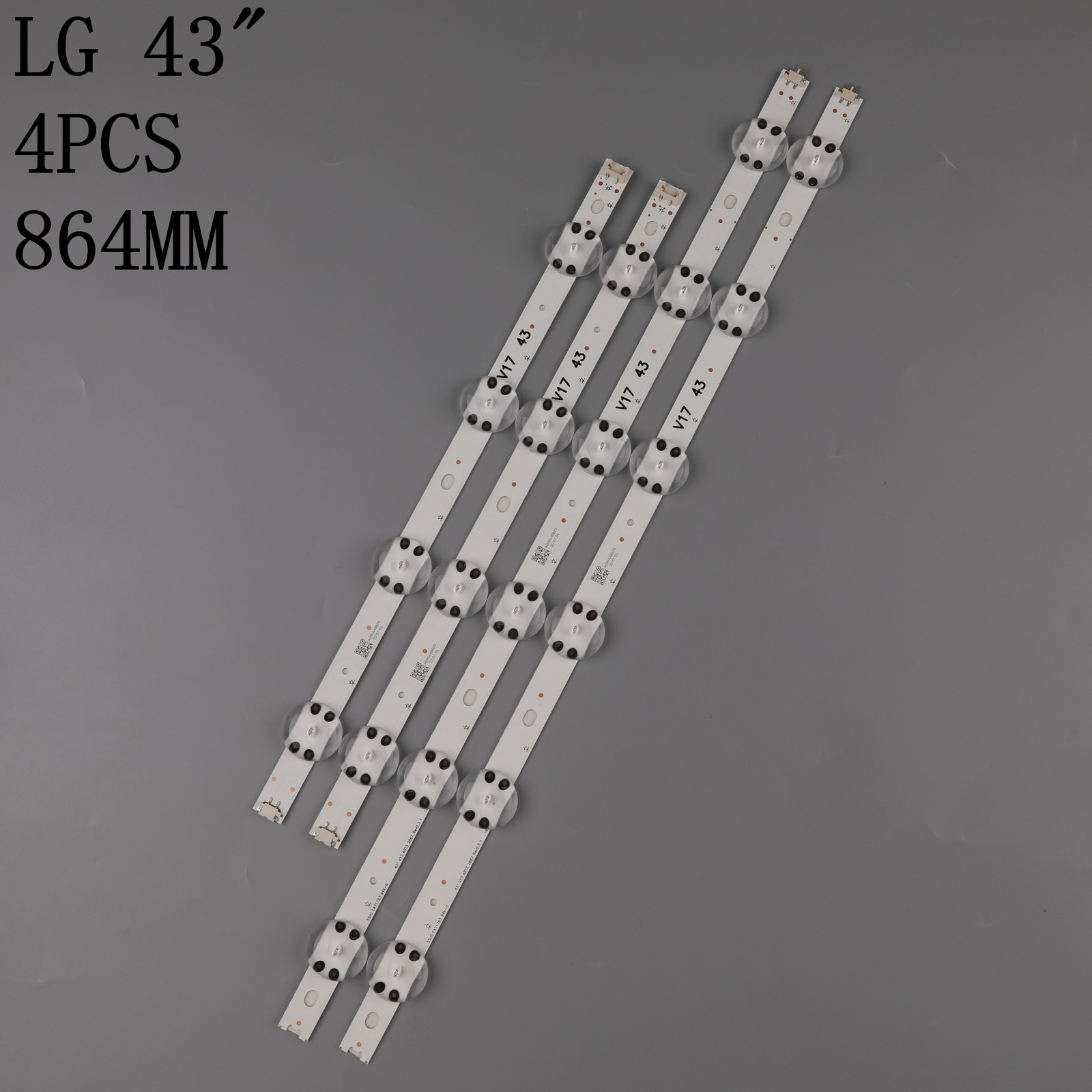 Tira de LED para iluminación trasera 10 lámpara 6916L-2744A 6916L-2743A 6916L-2867B 2867A 2867G para LG 43 "V17 43LJ614V 43LV340C 43UJ670V LC430DQE