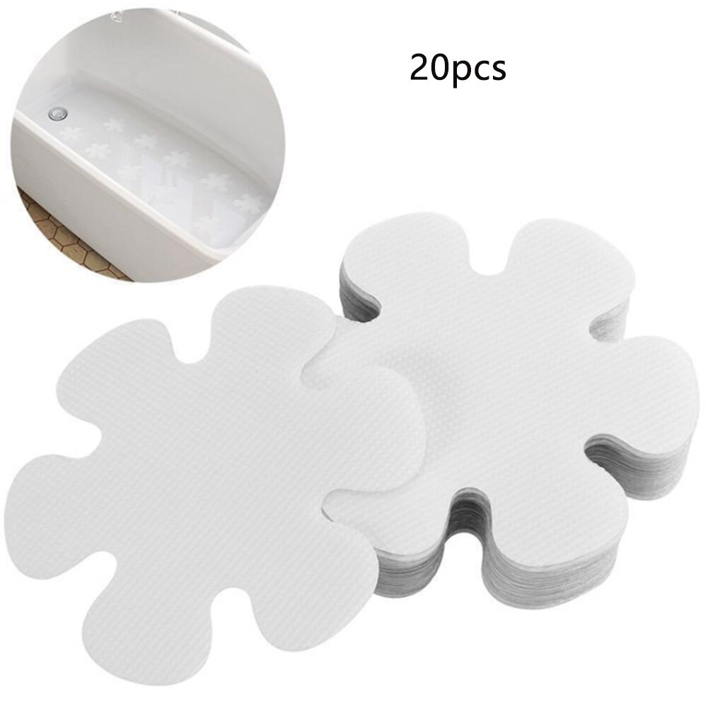 20 pièces douche fleur forme étanche Transparent bain sécurité salle de bain baignoire autocollant Durable décoratif toilette antidérapant PEVA