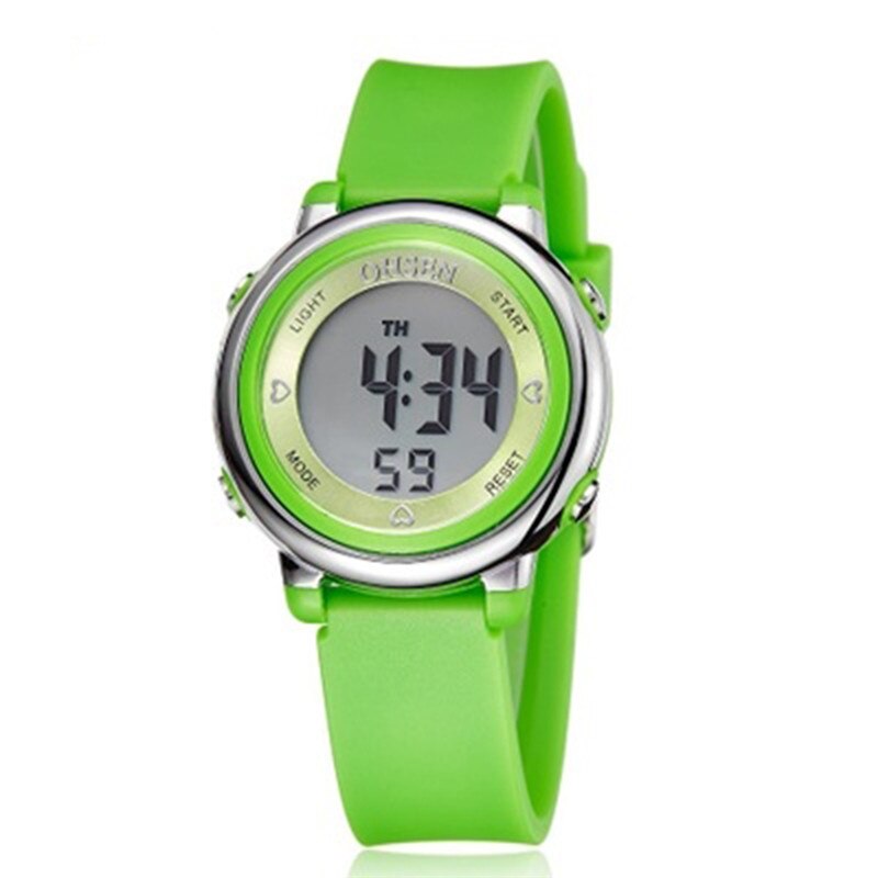 Relogio Feminino Digitale Handgelenk Uhr Weibliche Uhr Sport Uhren Frauen Wasserdichte LED Elektronische Uhr Für Frauen Laufen draussen: Grün