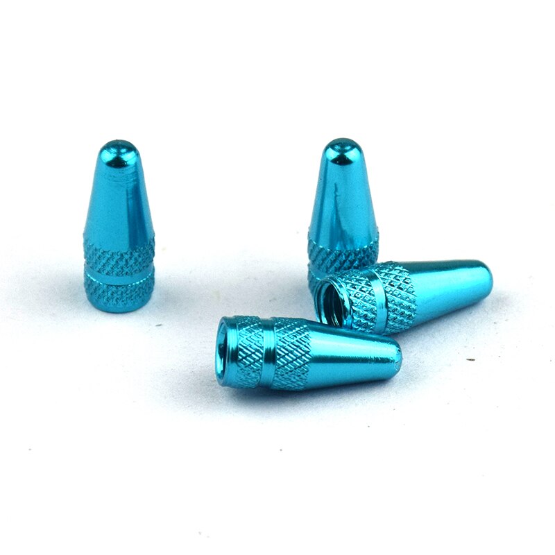 4/8pc de aleación de aluminio tapa de válvula de neumático de bicicleta de dragón bicicleta Protector de la cubierta de la carretera MTB neumático francés a prueba de polvo bicicleta válvula Presta: 4pc sky blue