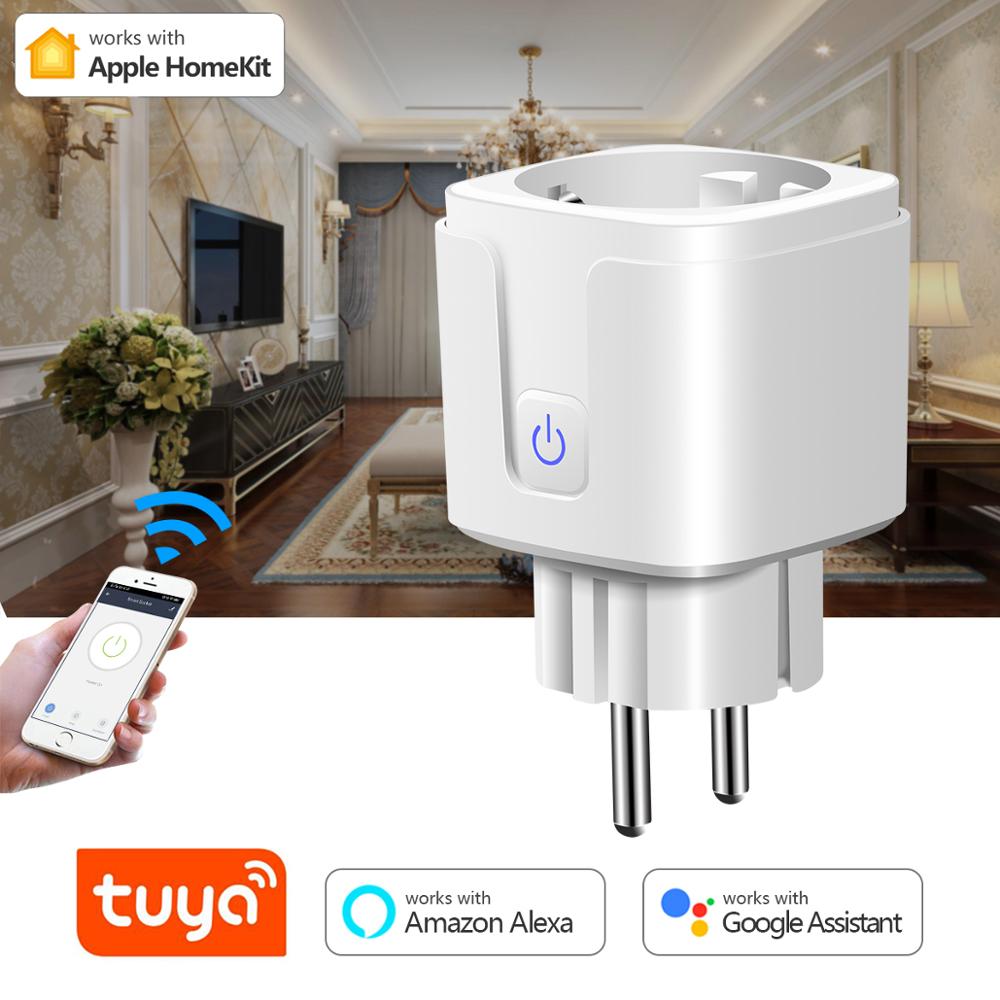 Smart life wifi smart socket stik trådløs smart lampe switch timer socket eu us adapter tuya alexa google home / apple homekit