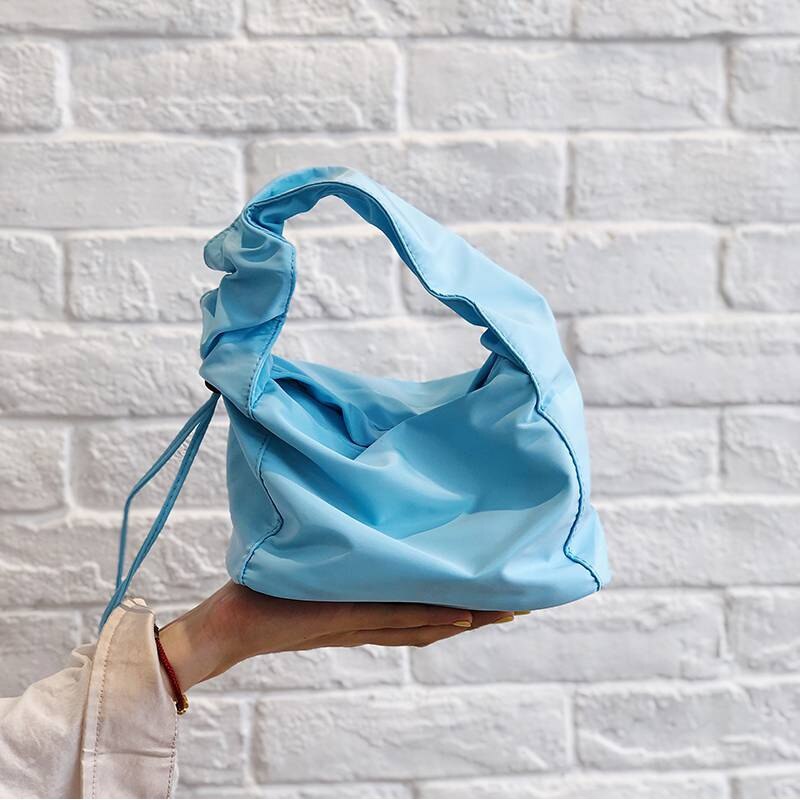 Mode Tassen Totes Vrouwen Tas Geplooide Nylon Tassen Vrouwelijke Handtas Meisje Bolsas Waterdichte Handtas Baguette Vorm Zakken: blue better