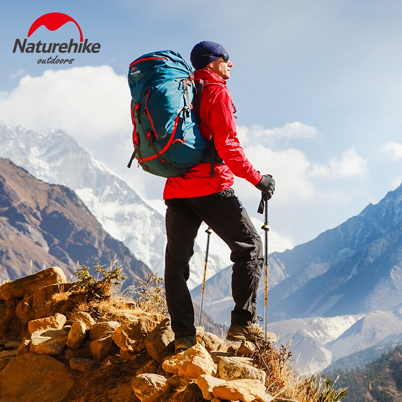 Naturehike Walking Stick Folding Ultraligh Portable Telescopic Hiking Stick Straight Handle Trekking Pole Climb Stick NH17D005-D