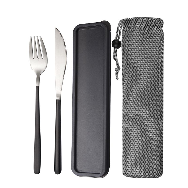 JueQi service de vaisselle coréenne | Couverts de table S cuillère fourchette 18/8 acier inoxydable, service de vaisselle en or occidental: D
