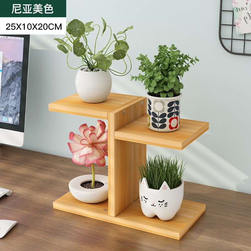 Desktop Flower Rack Balcony Provincial Space Living Room Flower Pot Rack Indoor Modern Simple Fleshy Plant Flower Rack