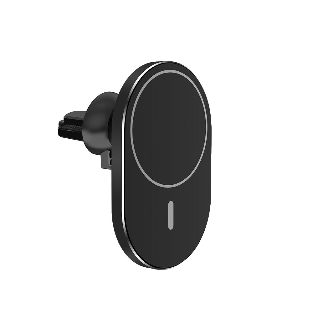 Magnetische 15W Draadloze Autolader Stand Mount Voor Iphone 12 Pro Max Mini Magneet Pd Air Vent Mount Qi snel Opladen Telefoon Houder: Black