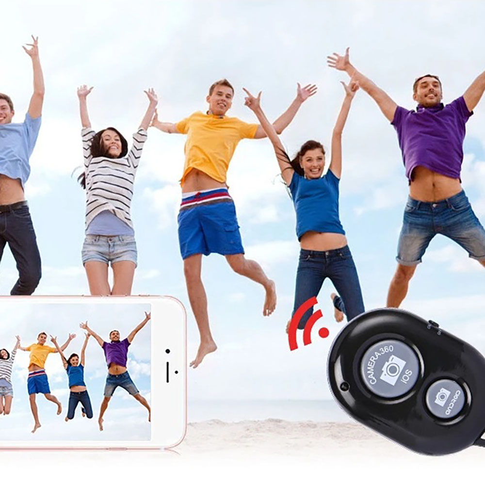 Draadloze Afstandsbediening Bluetooth Remote Universele Selfie Stok Shutter Monopod Knop Zelfontspanner Ondersteuning