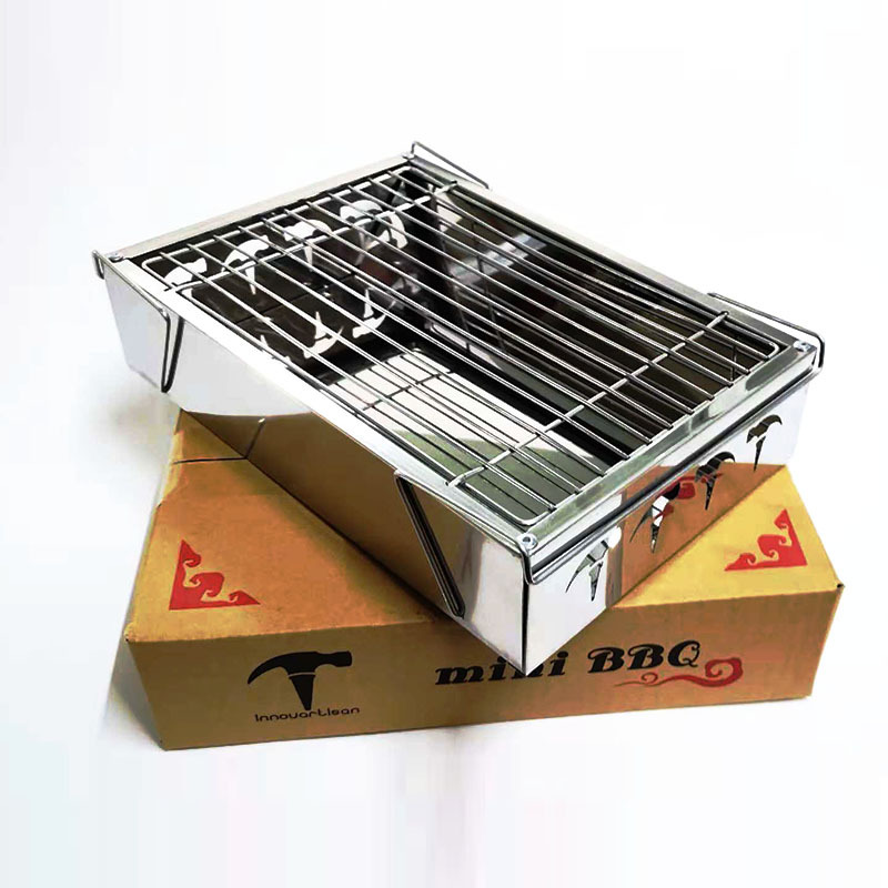 Grill Edelstahl Unbeschichtete Holzkohle Grill Kleine Mini Grill Grill Abendessen draussen Grill