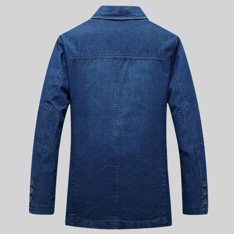 Mens Denim Blazer Men Cotton Vintage Suit Outerwear Male Blue Coat Denim Jacket Men Slim Fit Jeans Denim Blazers Top