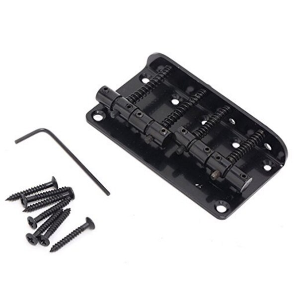 1Set 4 String Vintage Style Bass Hardtail Bridge &amp; 4 Pcs Stainless Steel Bass Strings