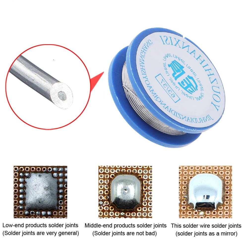 2% Flux 63/37 10g 0.8mm High Purity Rosin Core Solder Wire with Low Melting Point for Electric Soldering Iron