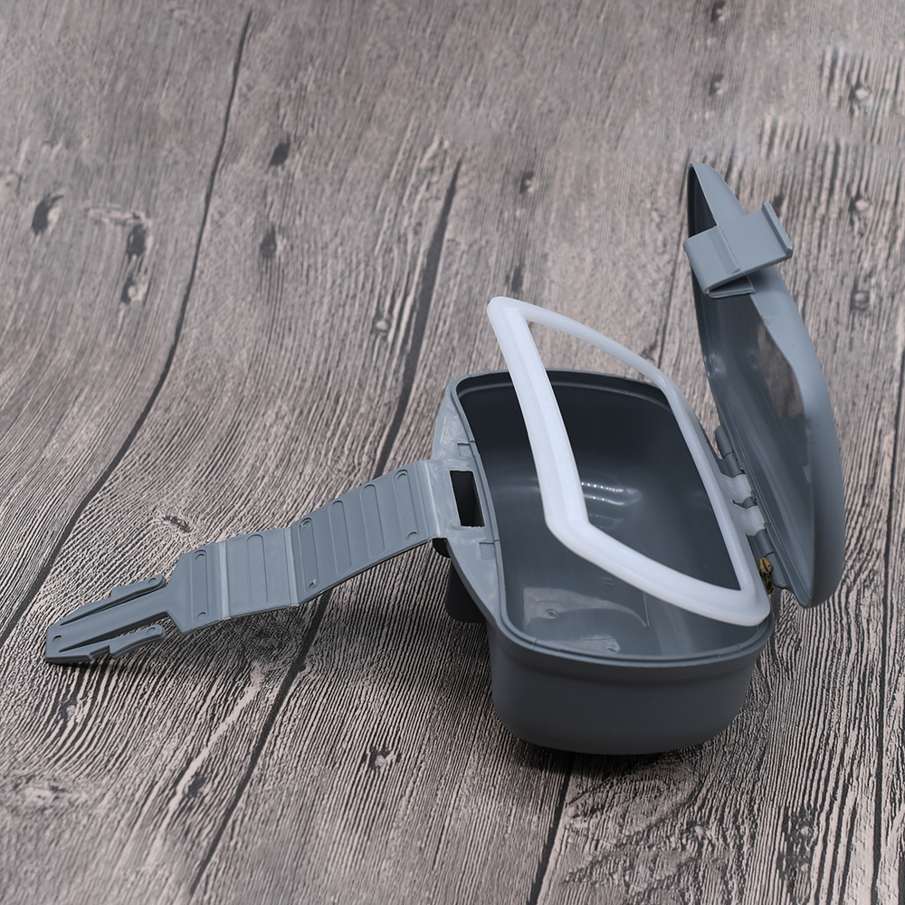 MNFT 1 Uds caja de señuelos de pesca gris oscuro almacenamiento de señuelos de lombriz de gusano de plástico portátil