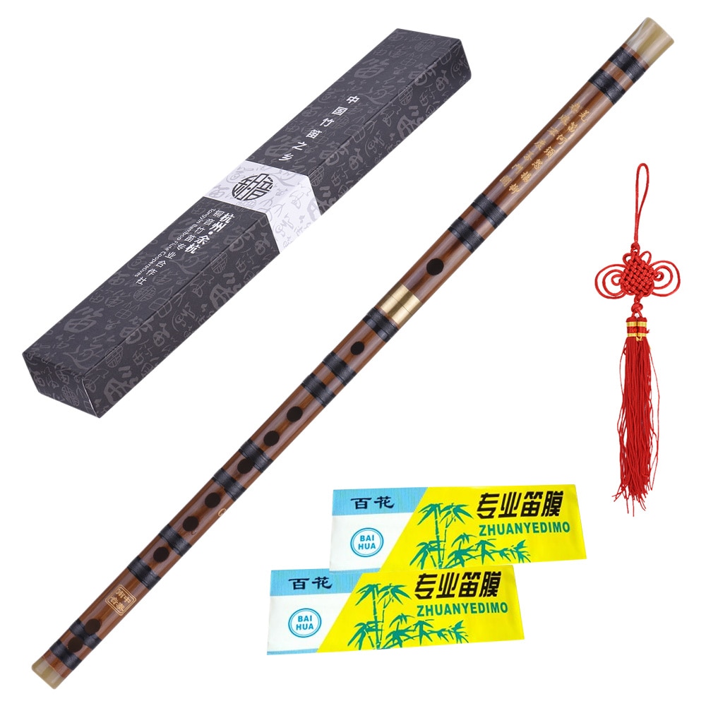 Flauta china tradicional de bambú para principiantes, instrumento Musical de , Dizi, llave C D G enchufable, bambú amargado,: Key of G