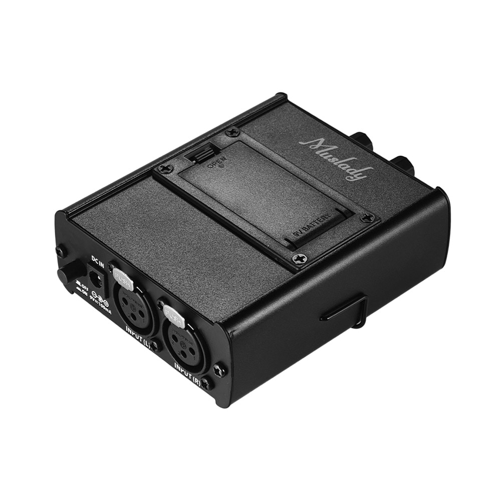 Muslady Personal In-ear Monitor Headphones Earphones Amplifier Amp with XLR Inputs 3.5mm Output