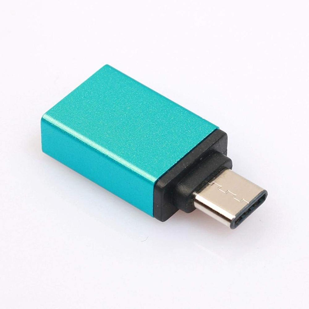 Adaptateur de type-c vers USB, convertisseur OTG USB 3.0, convertisseur de charge pour MacBook Pixel Lumia: Bleu