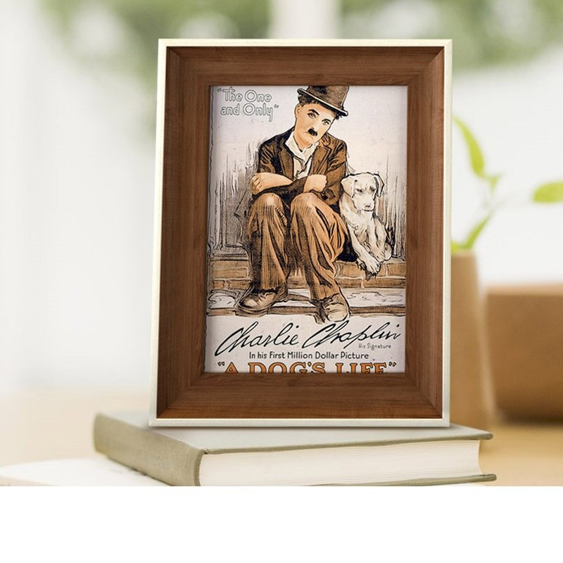 Nordic Style Photo Frame on Desktop 6/7/8/10 Inch Picture Frame For Home Decor Family Baby Photos Album marcos para fotos moldur: wooden color / 10 inch