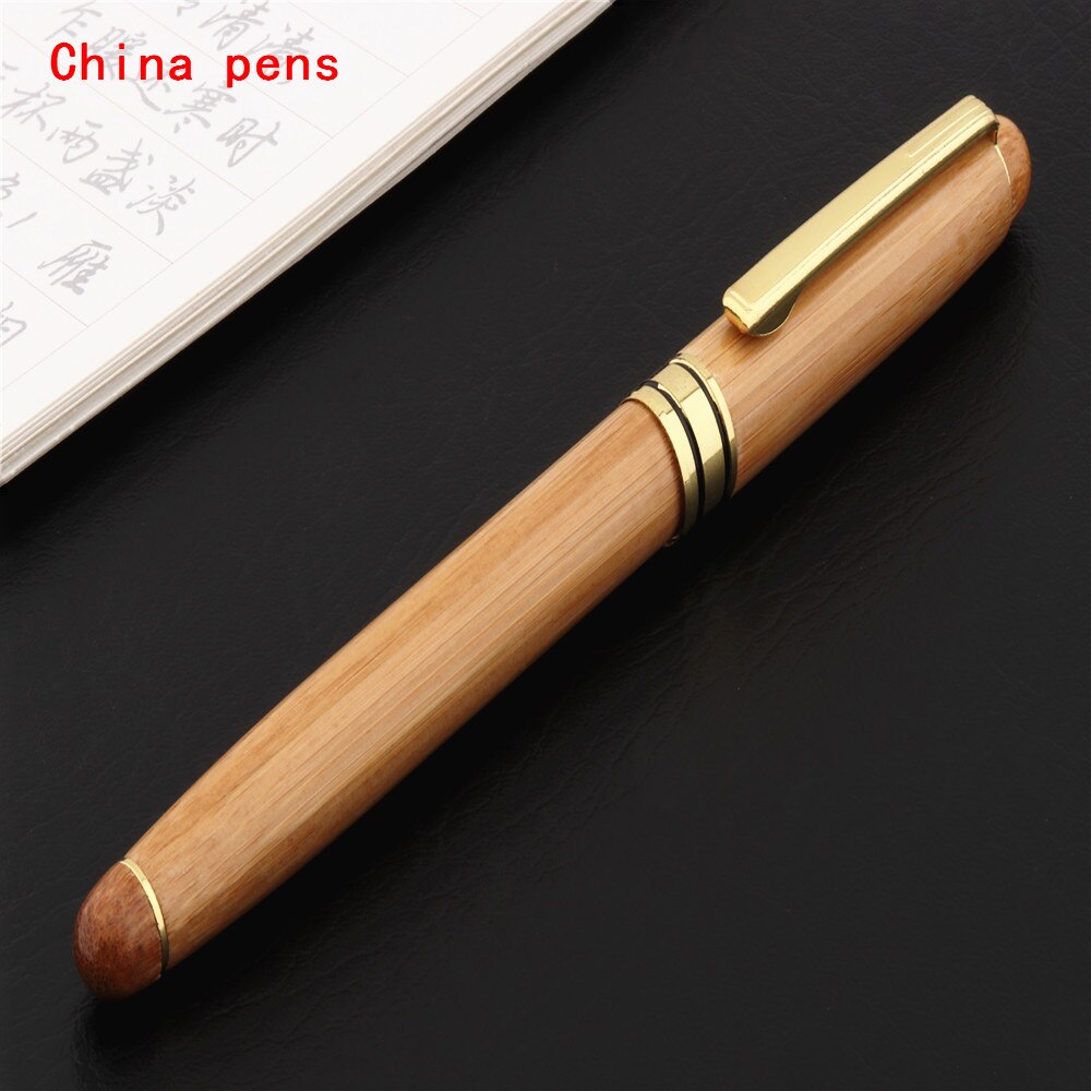 Luxury pen quality 520 log wood Business office Rollerball Pen School student stationery Supplies Ball point Pens: B