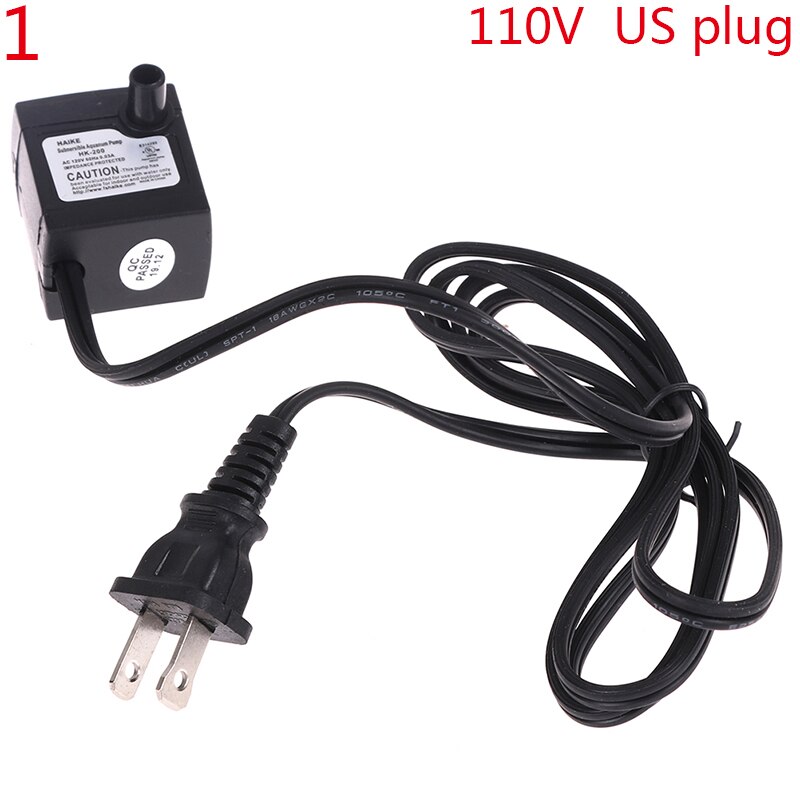 1pcs AC US 110V,AC EU 220V Plug Submersible Water Pump Aquarium Fountain Air Fish Pond Tank: 1