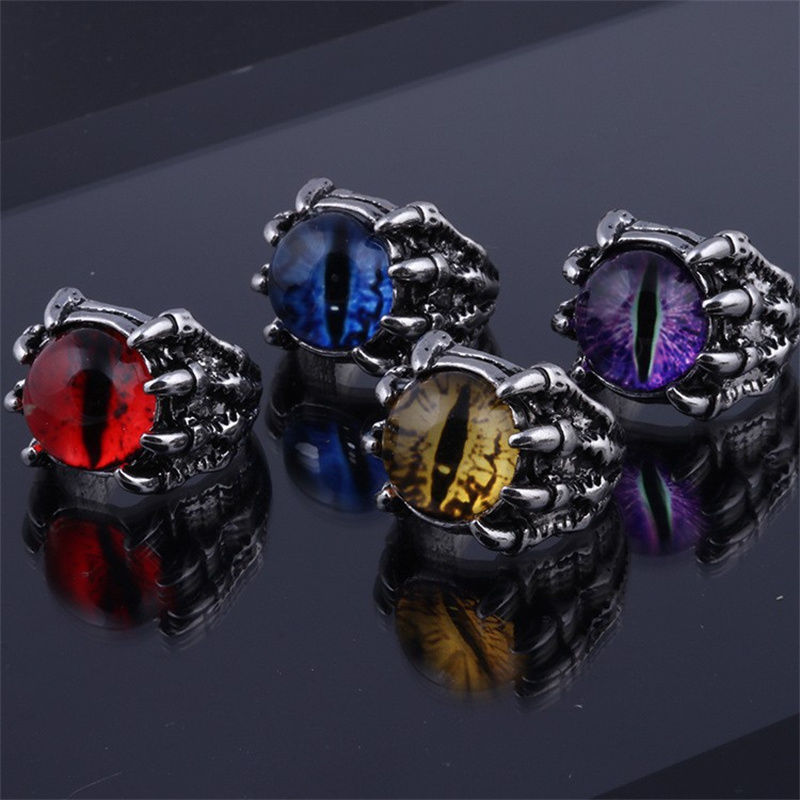 Anillos creativos de mal de ojo para hombres y mujeres, personalidad, estilo Punk, garra de ojos, anillo de dedo gótico, joyería, accesorios para Club nocturno