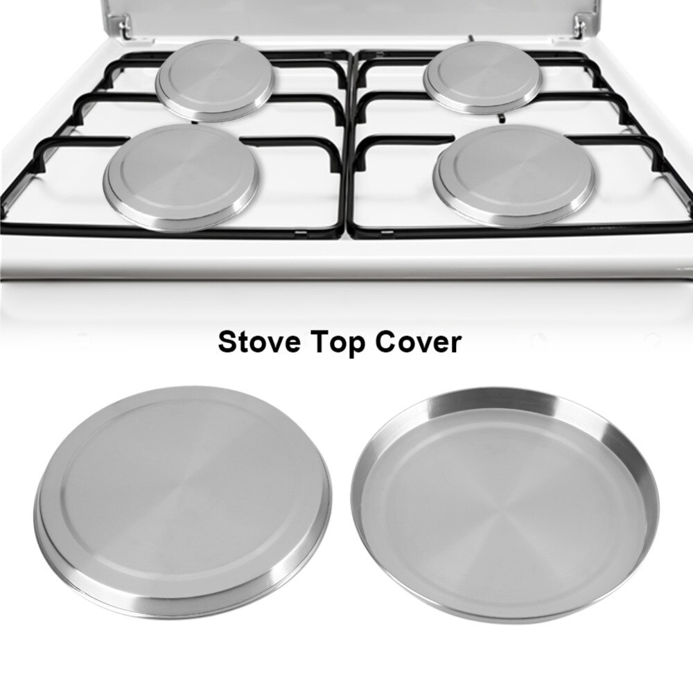 4 stk/sæt rustfrit stål køkkenkomfur top brænderdæksler komfurbeskyttelsesdæksel låg madlavningsværktøj