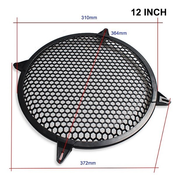 4/6/8/10/12 ZOLL Kunststoff Rahmen Bühne Sound Lautsprecher Mesh Schutz Gehäuse Netto Abdeckung lautsprecher Zubehör: 12 INCH