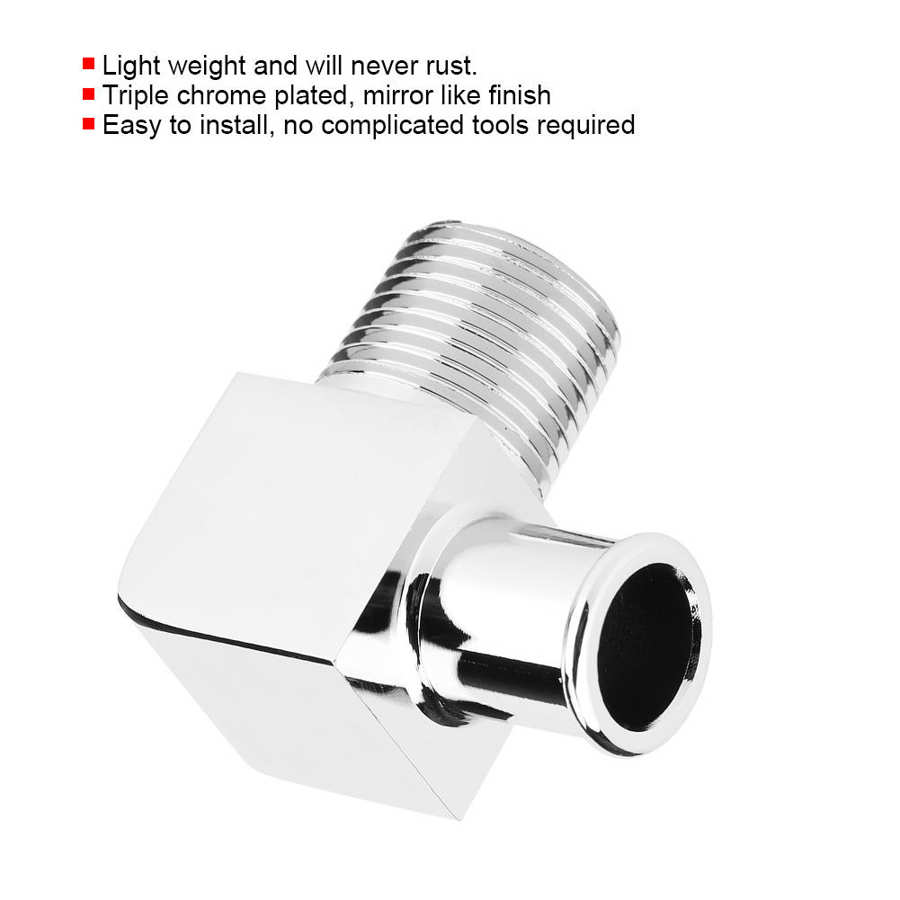 Heater Hose Connector Aluminum Alloy Heater Hose Fitting 90 Degree Connector 1/2in NPT to 5/8in Hose Barb Heater Hose Adapeter