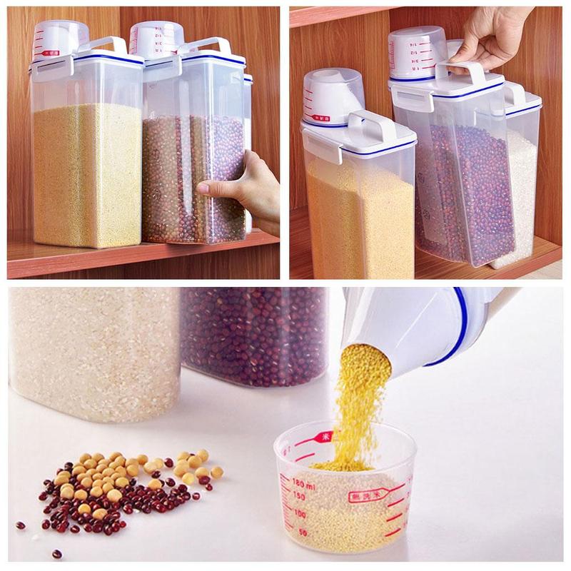Müslispender 6KG Mit Drehfunktion | Lebensmittel Dispenser Für Reis & Getreide