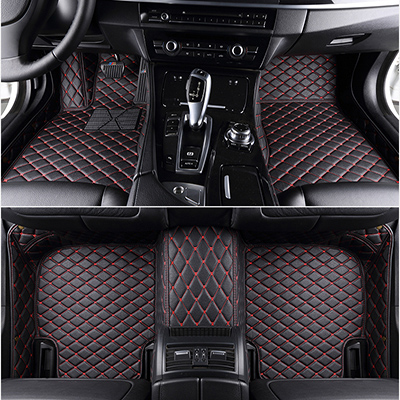 Custom 5 Seat car floor mats for renault Megane CC Latitude Laguna Captur all models car mats auto accessories: black red