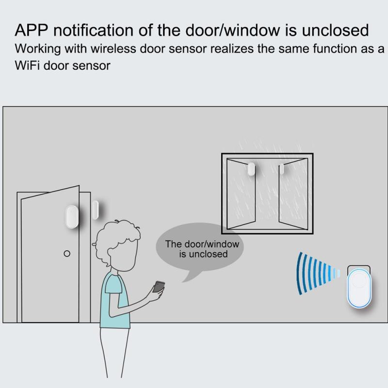 TUYA Wifi Doorbell Alarm System Intelligent Wireless Strobe Siren 58 Sound and Light Siren compatible 433MHz wireless detectors