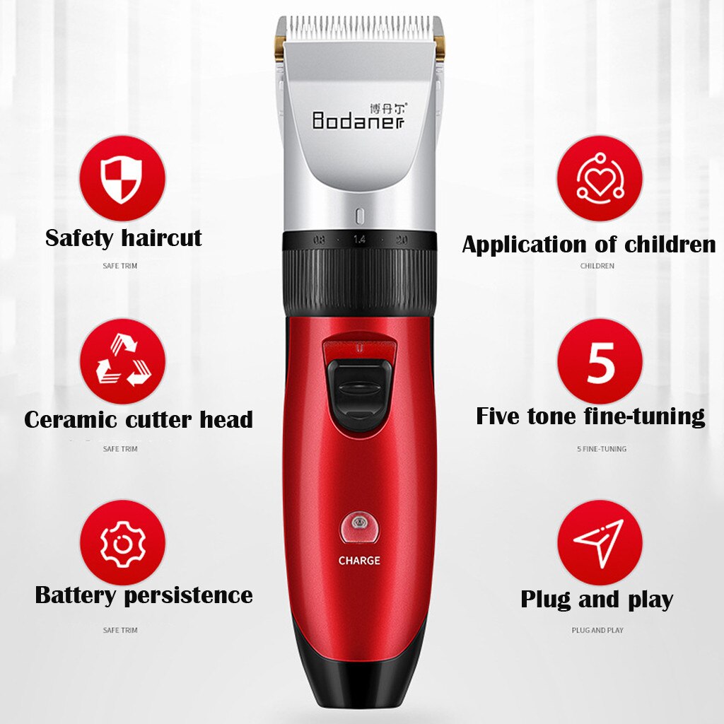 Crianças Cuidado Do Cabelo Metal Grooming Cabelo Casa Corte De Cabelo Profissional máquina de Cortar Cabelo Sem Fio Elétrico máquina de corte sem fio