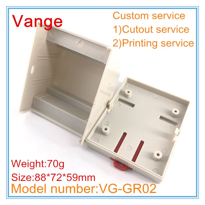 2pcs/lot good ABS mold made plastic junction box diy 88*72*59mm for Din rail project